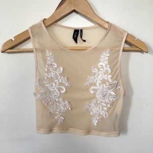 URBAN OUTFITTERS Out From Under Mesh Crop Top